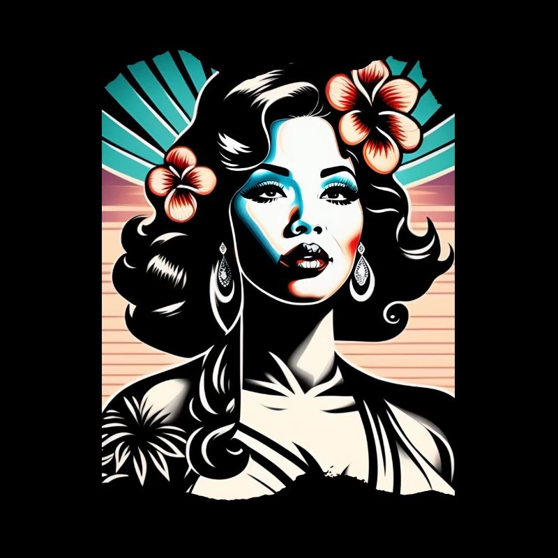 Exotic beauty in retro design