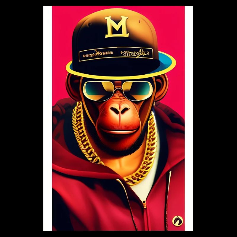 Cool monkey with gold chain