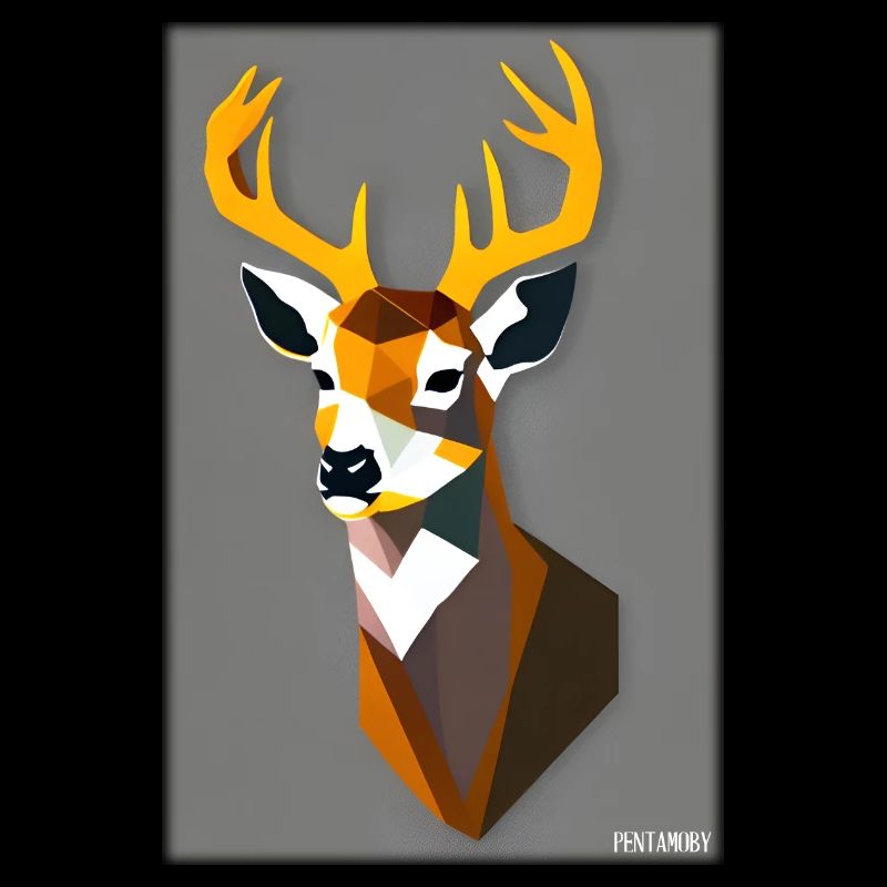Cerf Polygone Faune sauvage Forêt Nature Bois