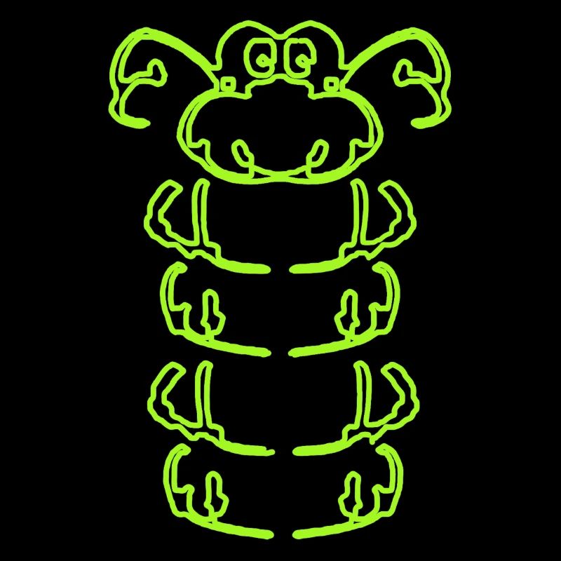 Caterpillar in green