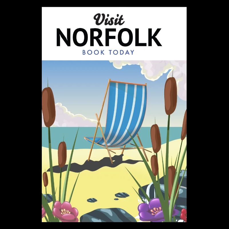 Affiche Norfolk Seaside Travel