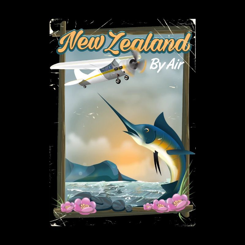 Neuseeland Reiseplakat
