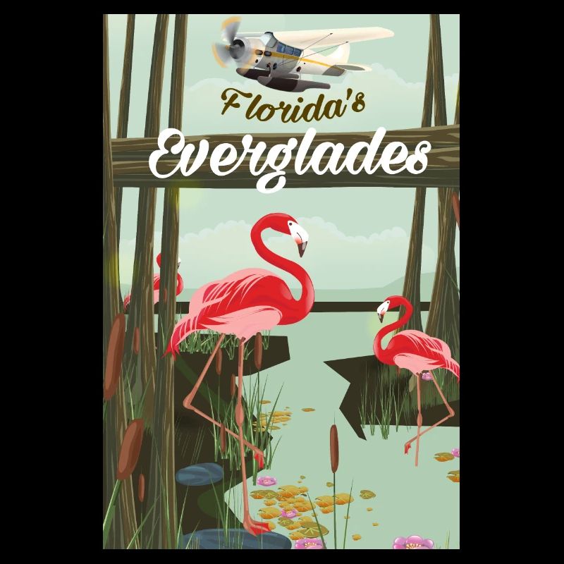 Flordas Everglades-Reiseplakat