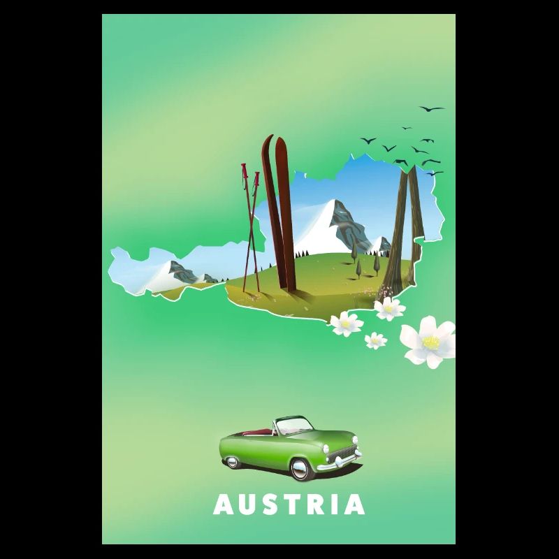 Austria Ski poster
