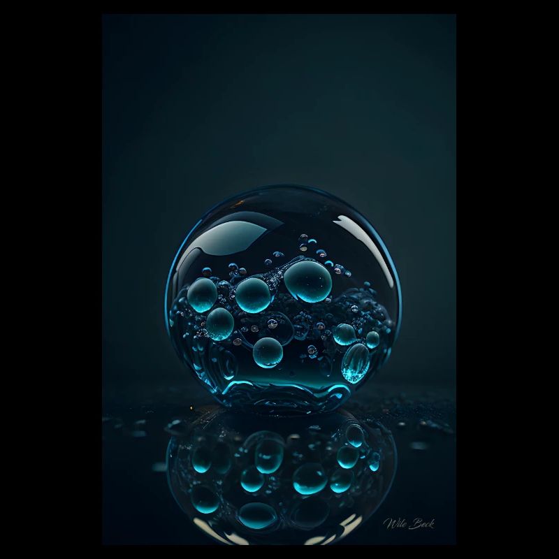 Blasen in einer Blase cyan 1