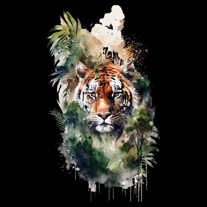 Aquarelle Tigre