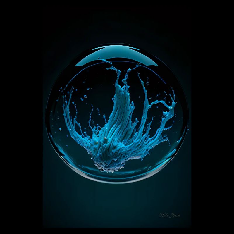 Kaos dans une bulle cyan 3