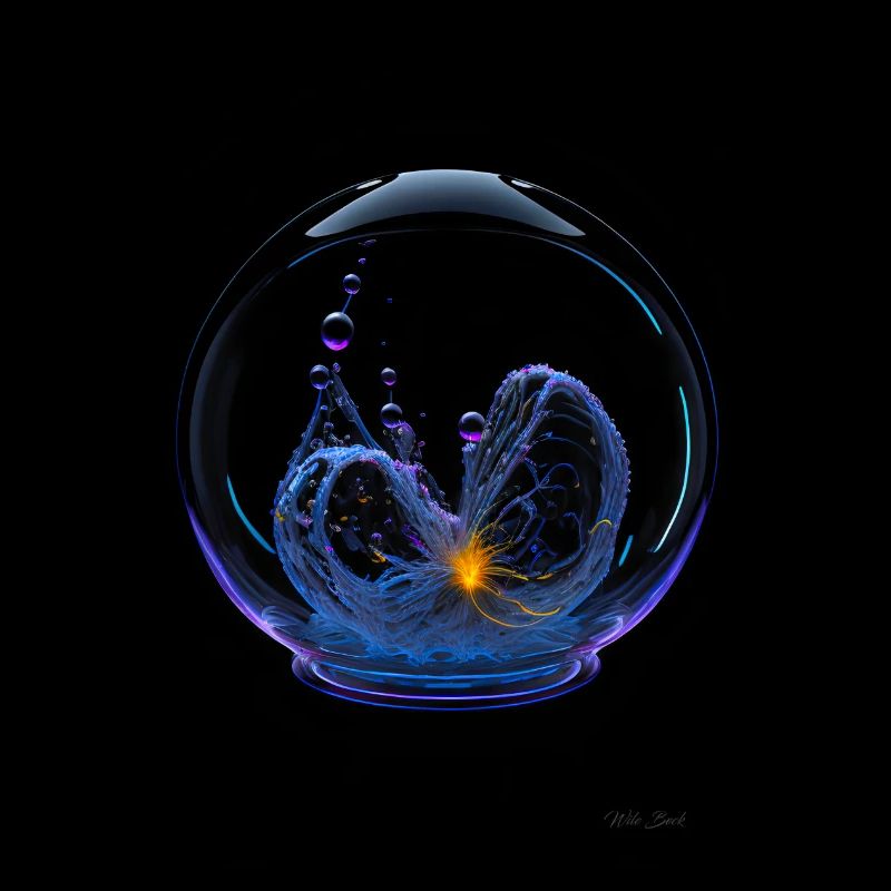 Kaos in einer Blase neon 2