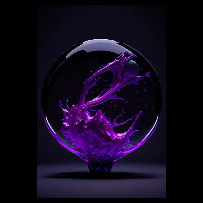 Kaos in einer Blase magenta 4