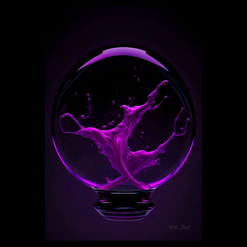 Kaos in einer Blase magenta 1