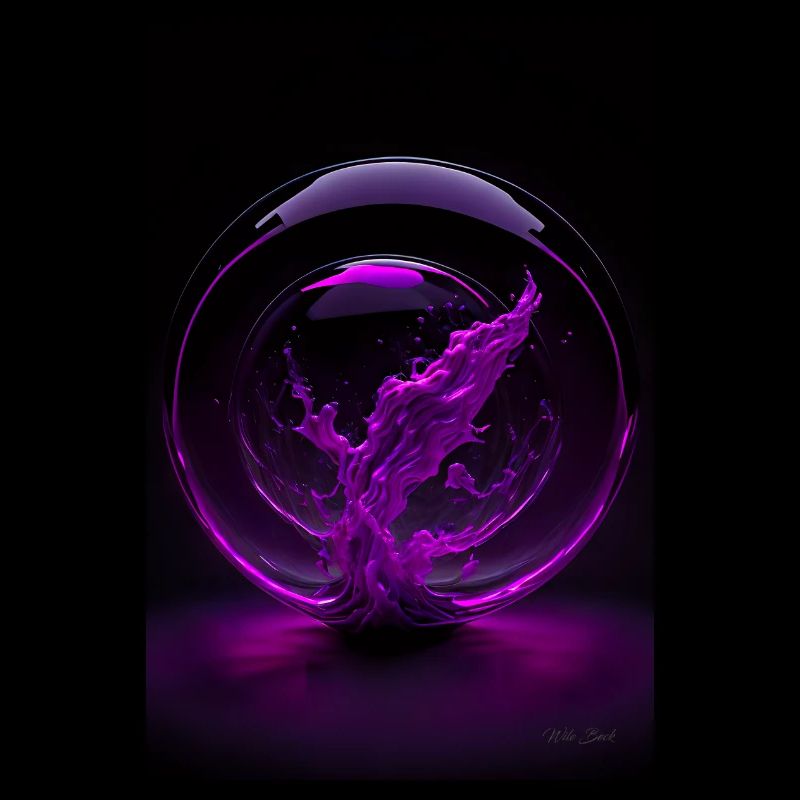 Kaos in einer Blase magenta 3