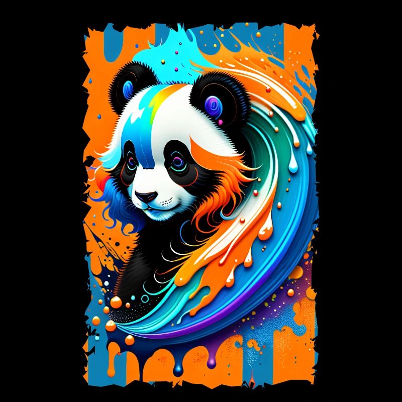 Buntes Kunst Potrait Panda 1.2