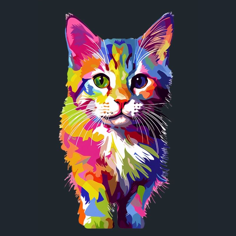 Verspielte bunte Katze
