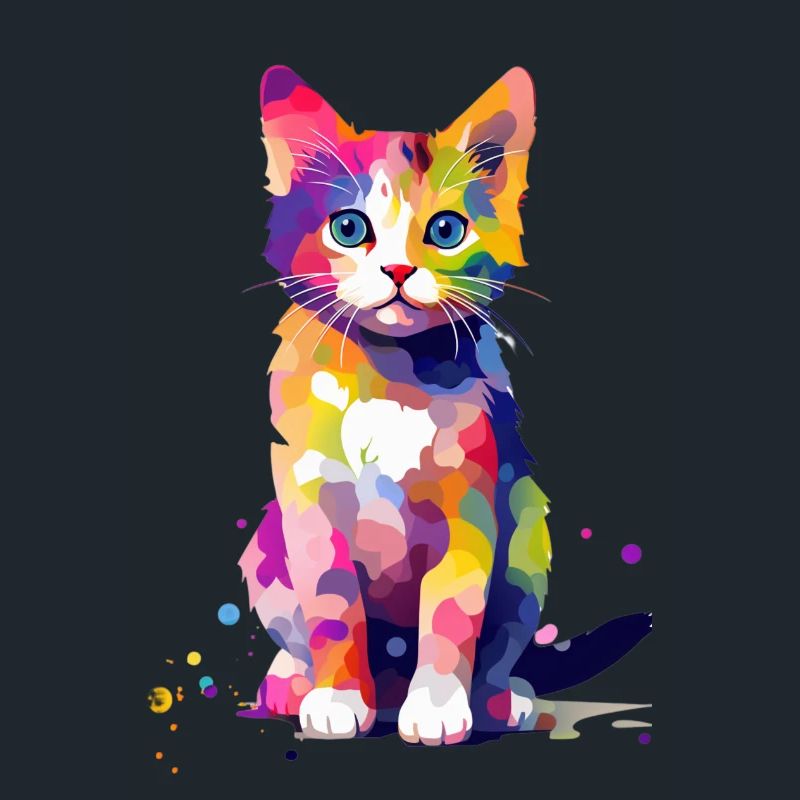 Farbklecks Katze