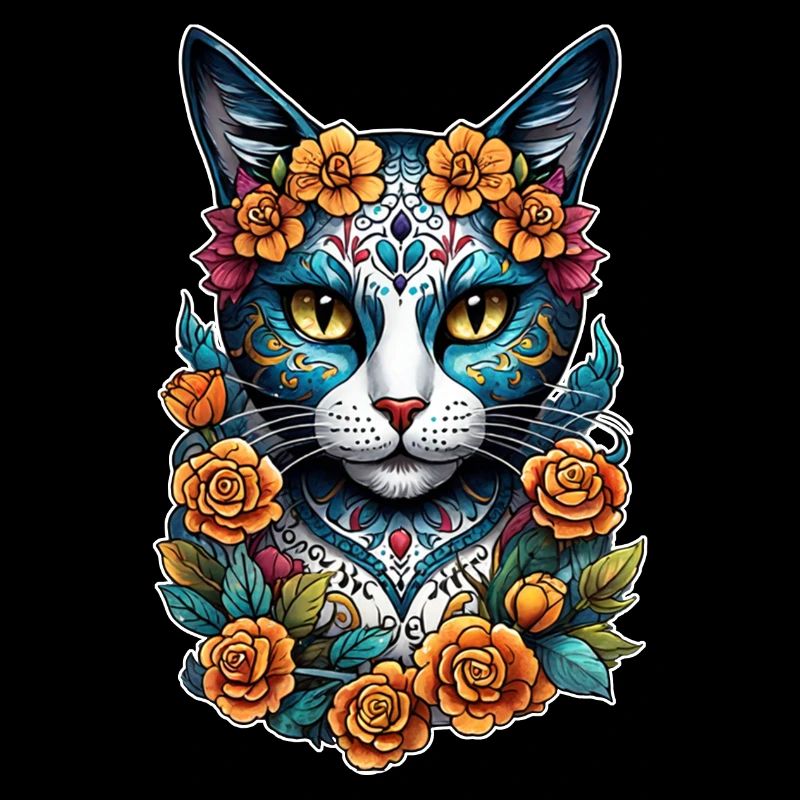 chat mexique - dia de los muertos