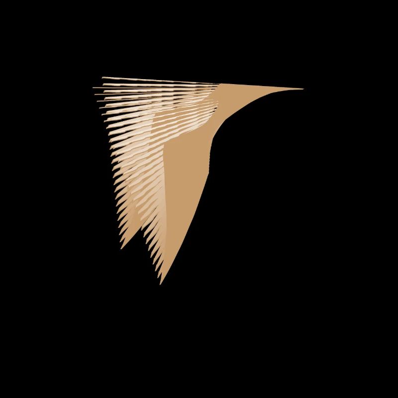 Beige Abstrakter Kolibri