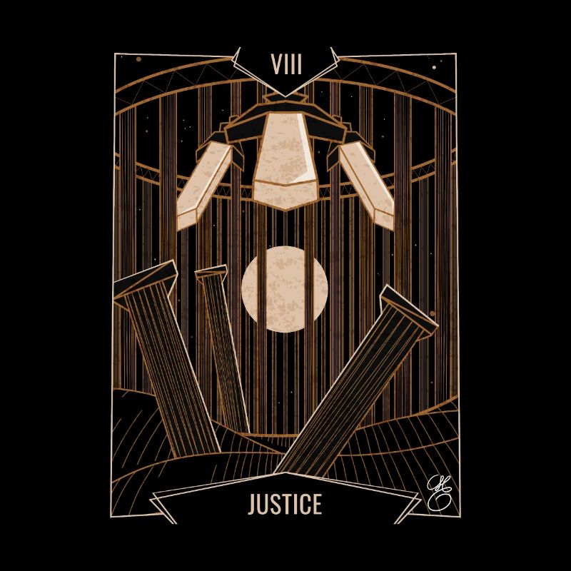 Michel Couvreur - Tarot - 8 - Justice
