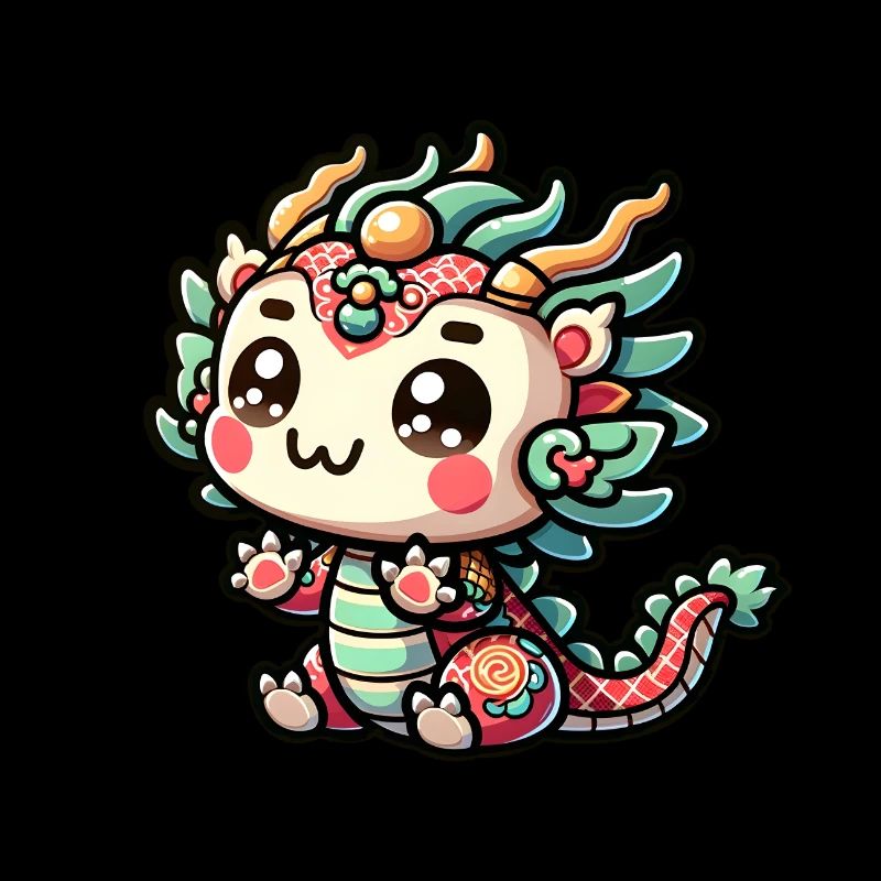 Ein süßer Chibi-Drache zum chinesischen Neujahrsfest