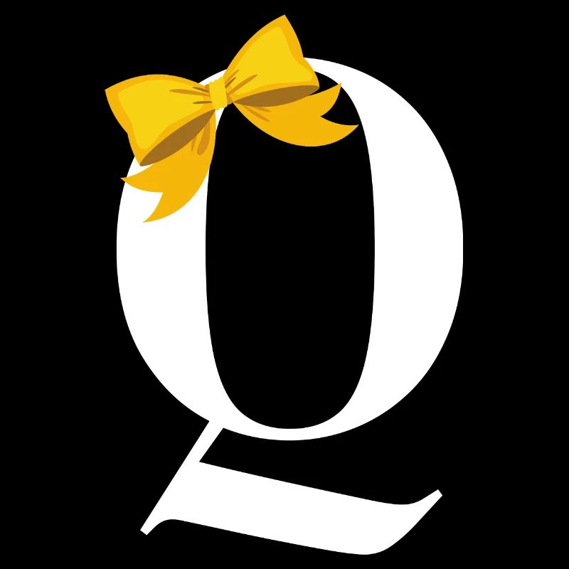Lettre q nœud jaune