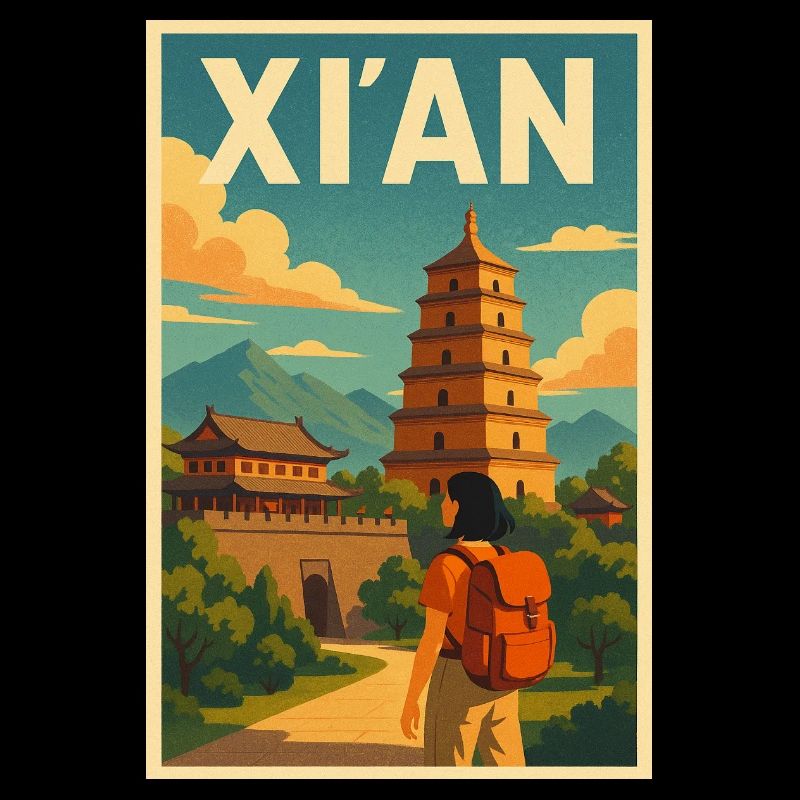 Xian Retro Poster Design