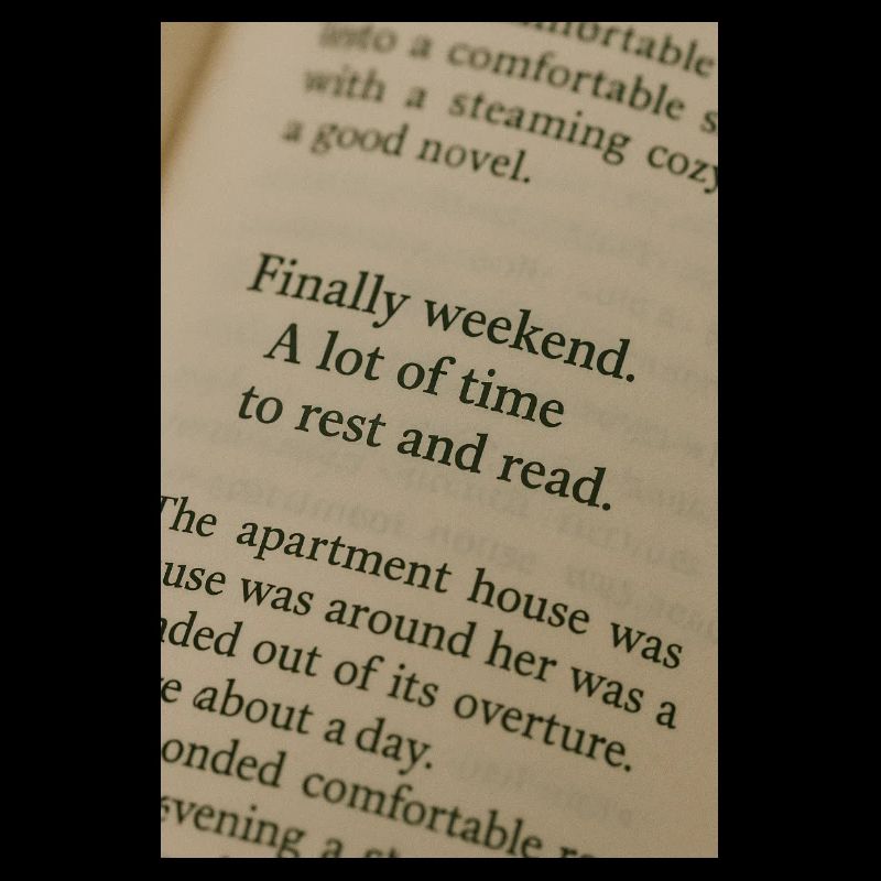 Seite im Buch - Endlich Wochenende