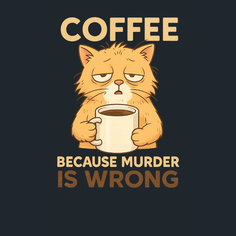 Müde Kaffe Katze - Café parce que le meurtre est mal