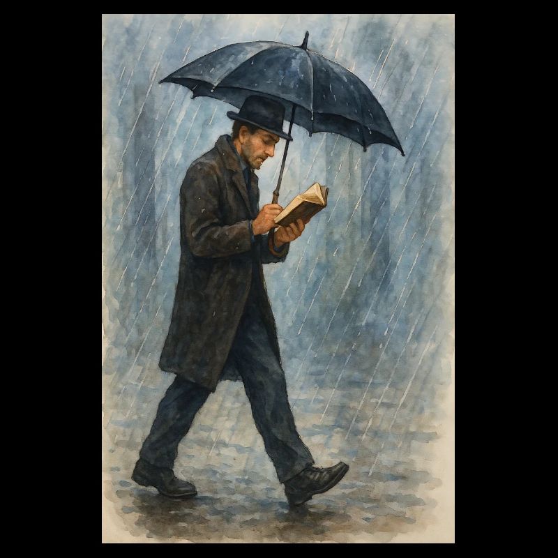 Lesen im Regen