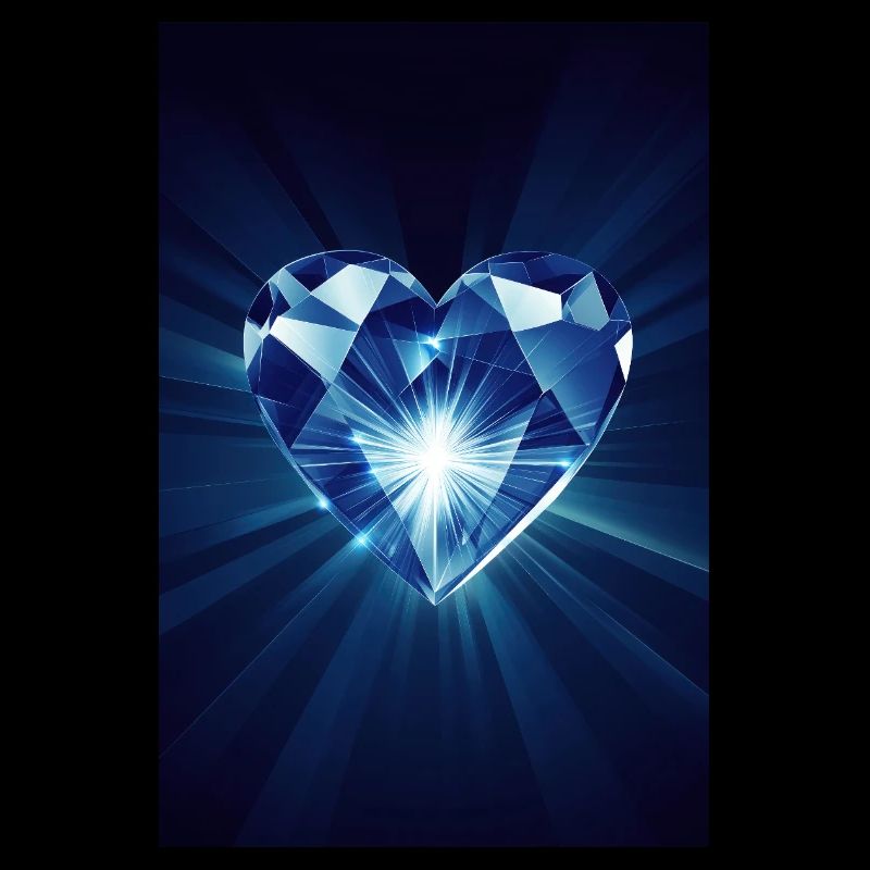 Glänzendes Diamantherz