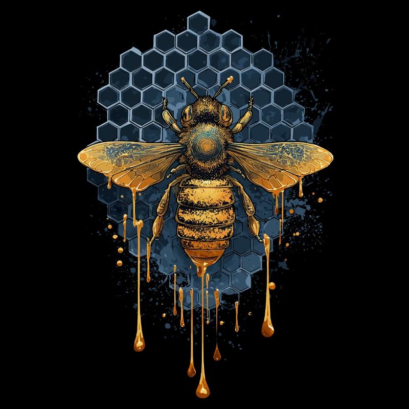 Bee golden honey - beekeeper
