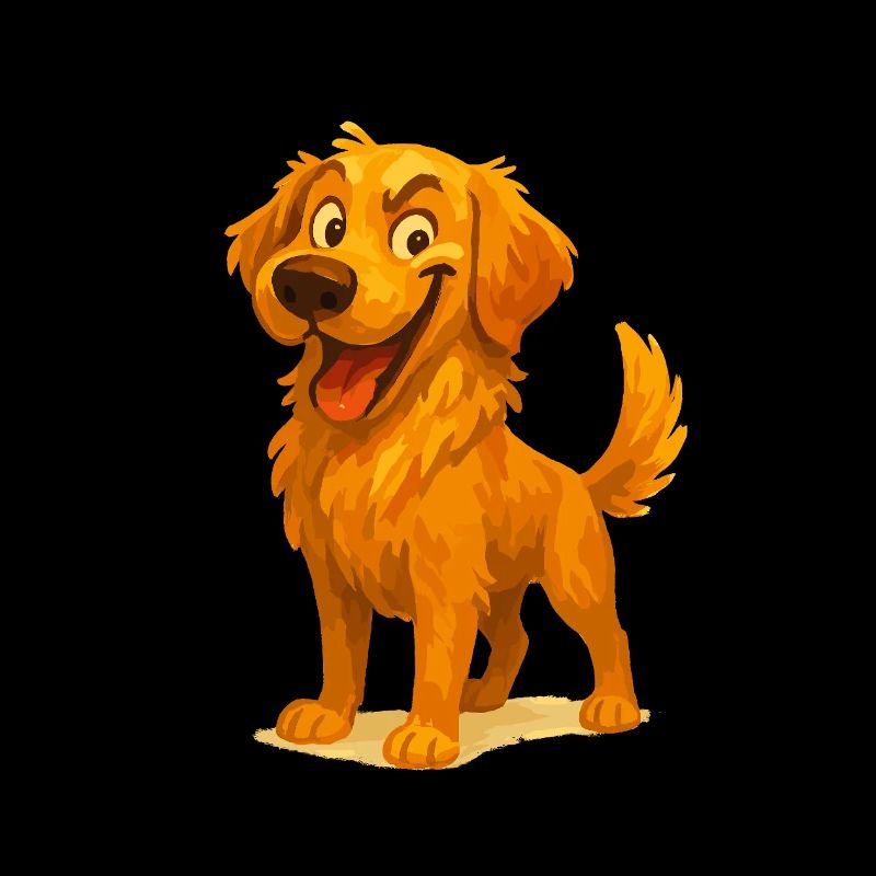 Frecher Golden Retriever Cartoon