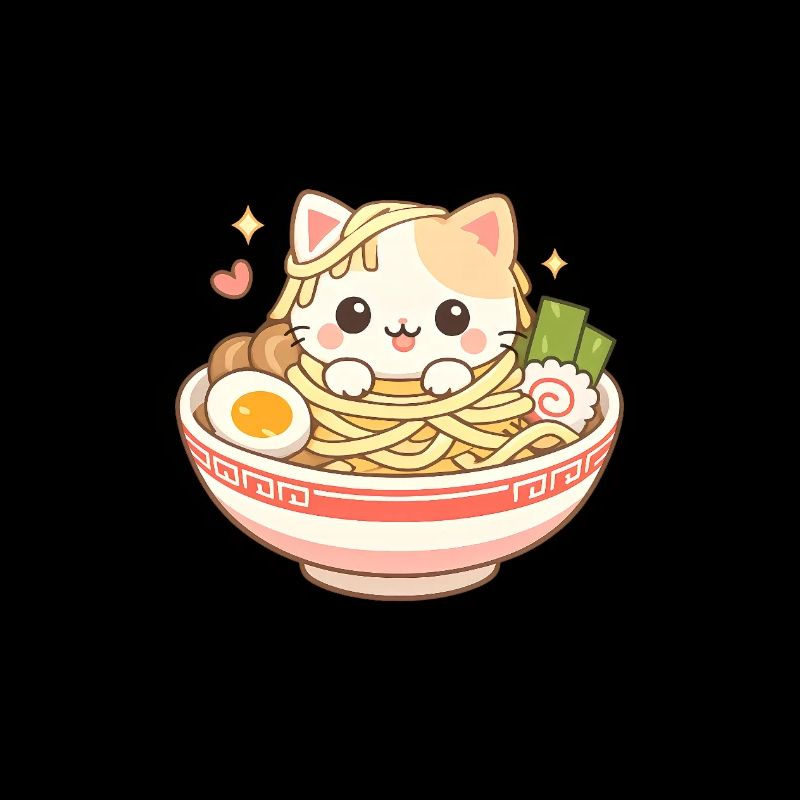 Kawaii Katze Ramen Nudeln Anime Katze