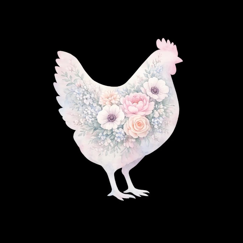 Peinture aquarelle de poule poule