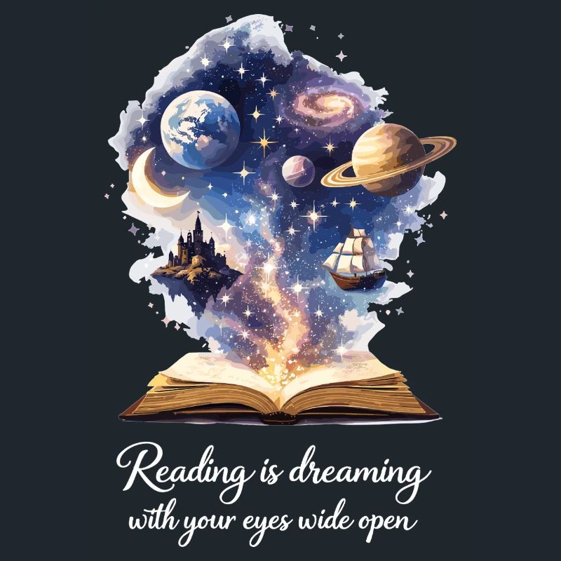 Reading is dreaming - Magic Book & Stars