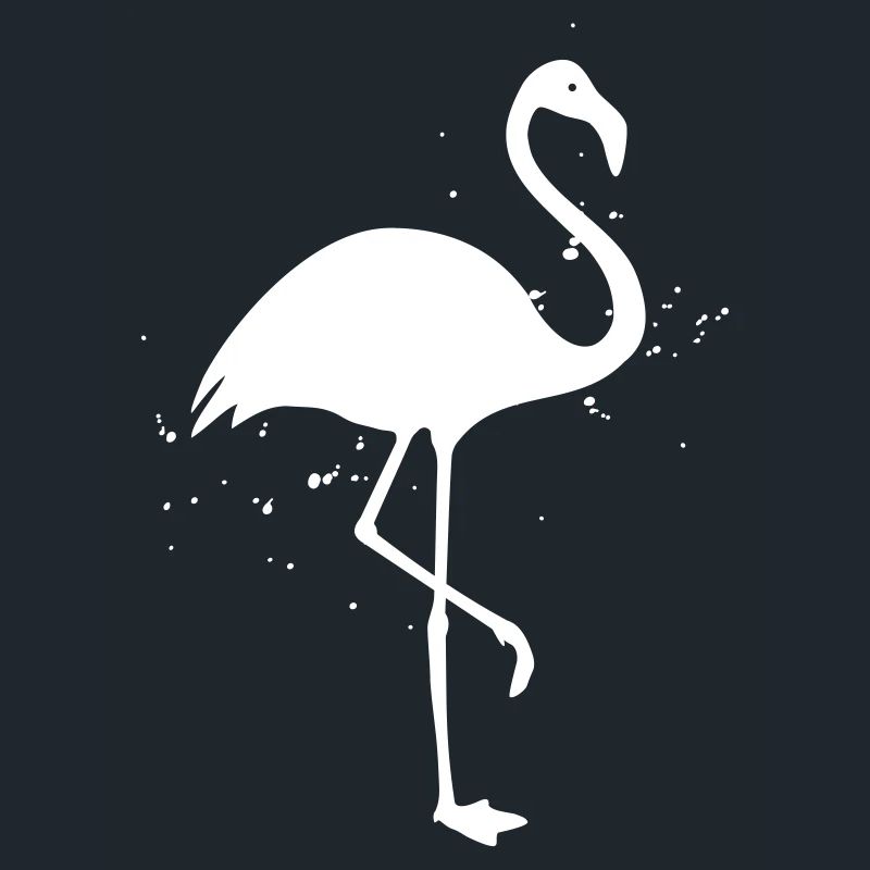Flamingo cheerful silhouette summer sun beach