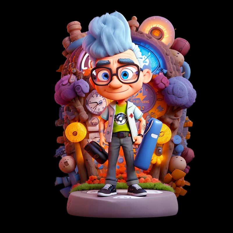 Physicist Oppenheimer 3D Animation Style