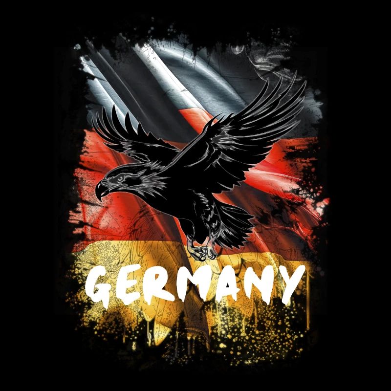 Deutscher Adler mit Deutschland Flagge