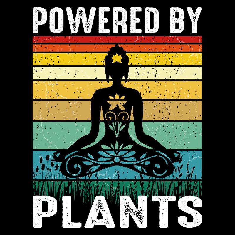 Vegan Yoga Retro Design – Powered by Plants