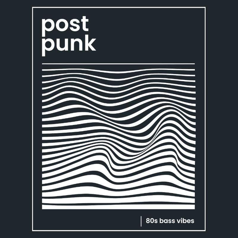 Post Punk Wave Pattern Poster