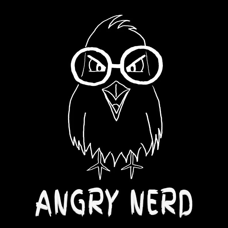 Angry Nerd - Wortspiel Nerd, Vogel