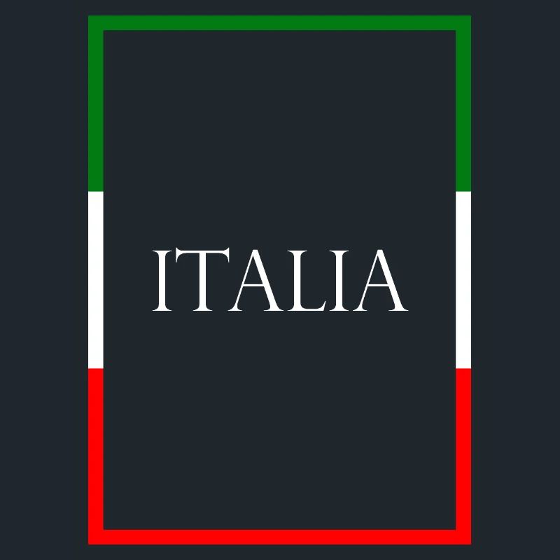 Italie, Italie, Lettrage de déclaration avec drapeau