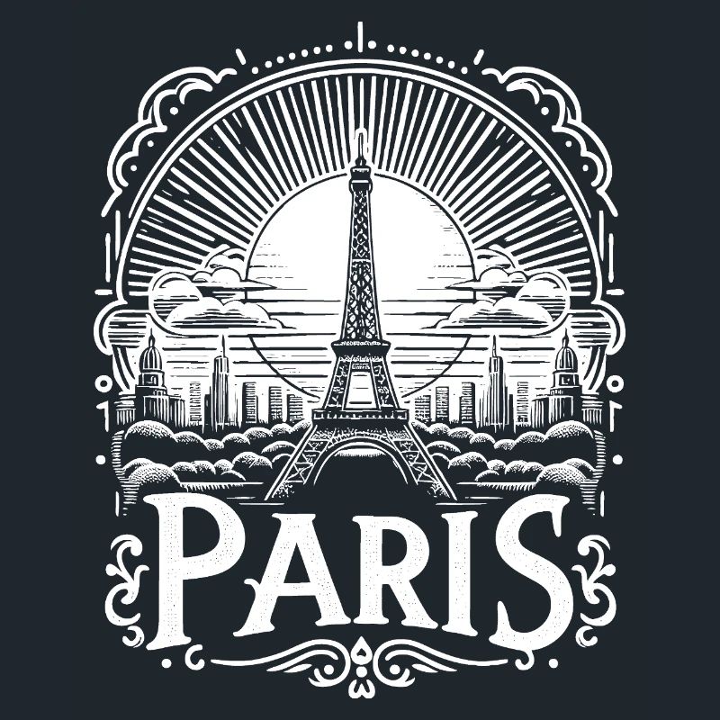 Paris Shirt Design with Eiffel Tower - la tour eiffel