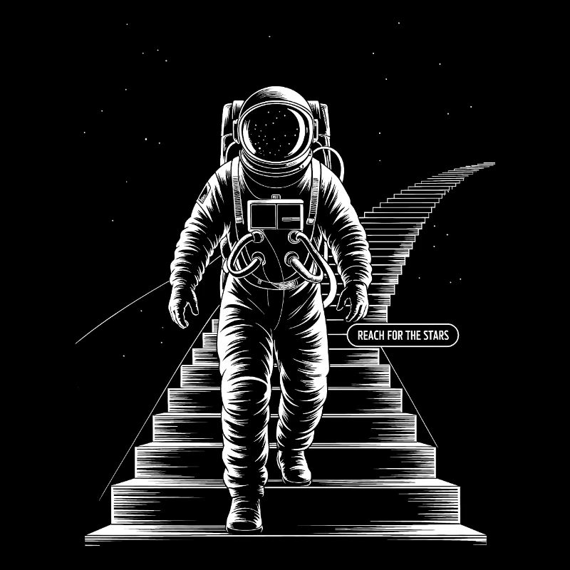 Greifen Sie nach den Sternen Astronaut