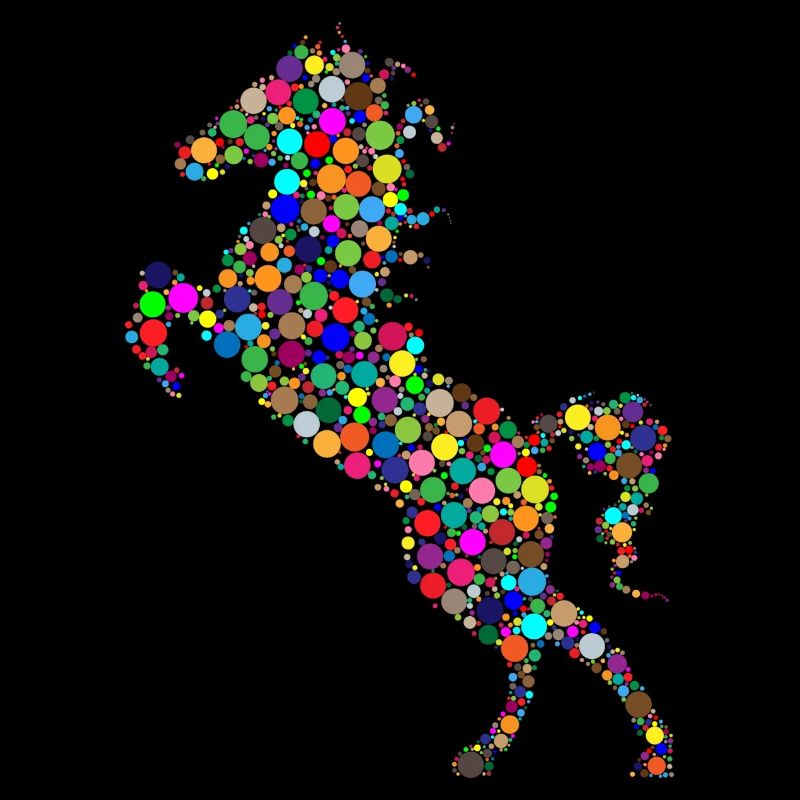 buntes springendes Pferd