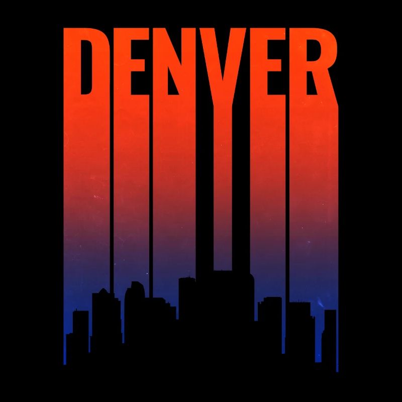 Gradient du coucher de soleil de la Skyline de Denver