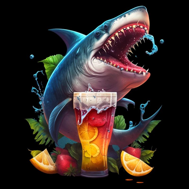 Beer-loving shark