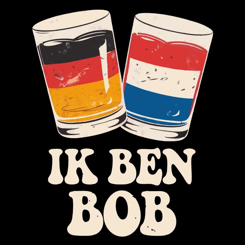 Holländisches Bierglas Paar Design. Ich bin BOB