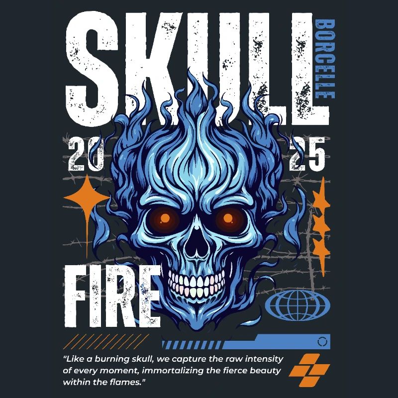 Blue Skull Weiss