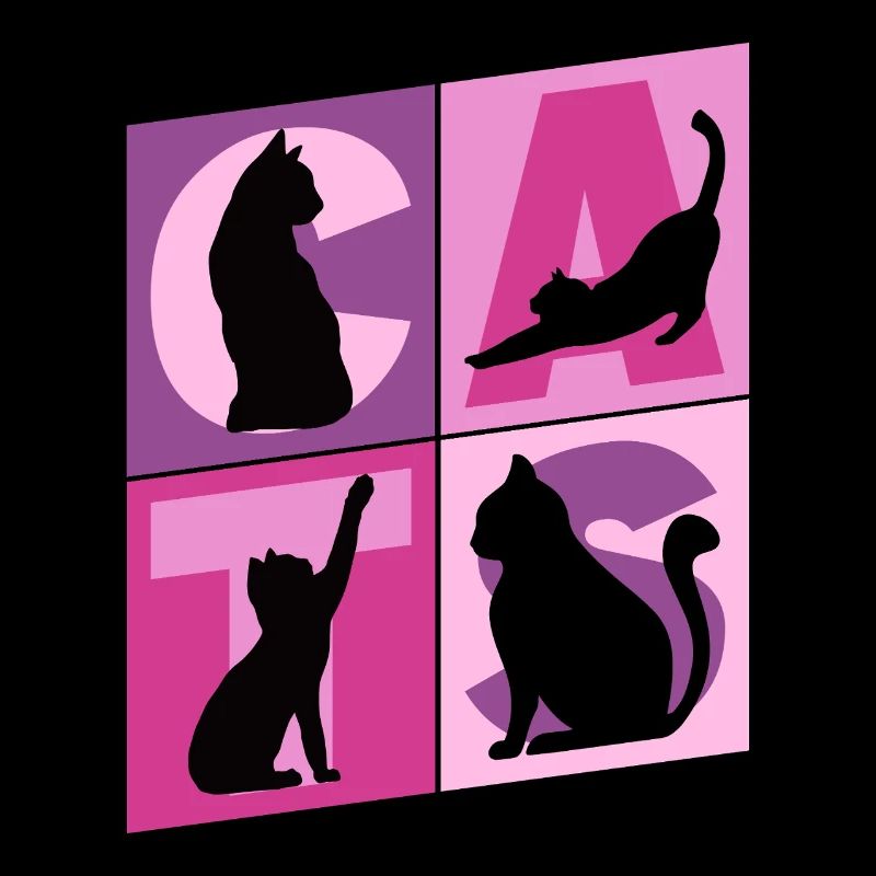 Katze Kätzchen Kater Kitten Mieze Silhouette Kunst