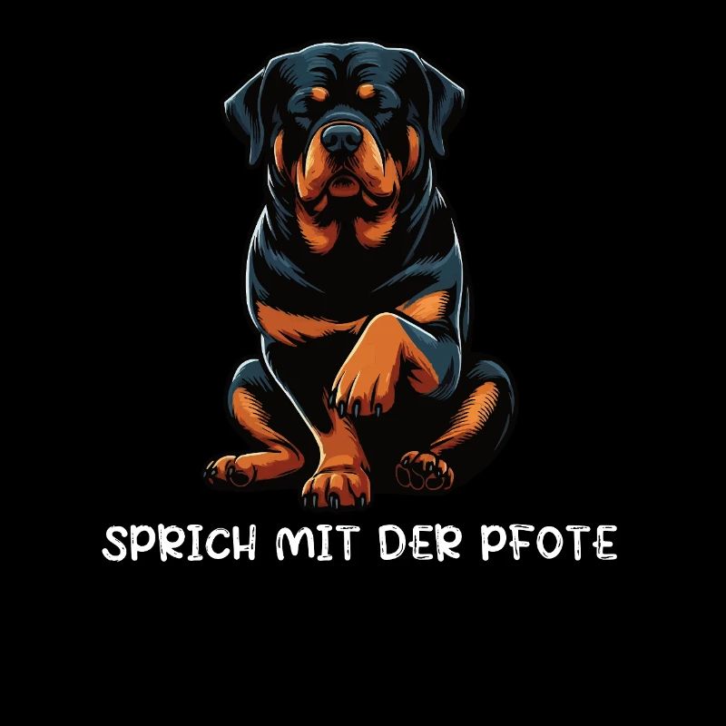 Sprich mit der Pfote Rottweiler Rottweilerbesitzer