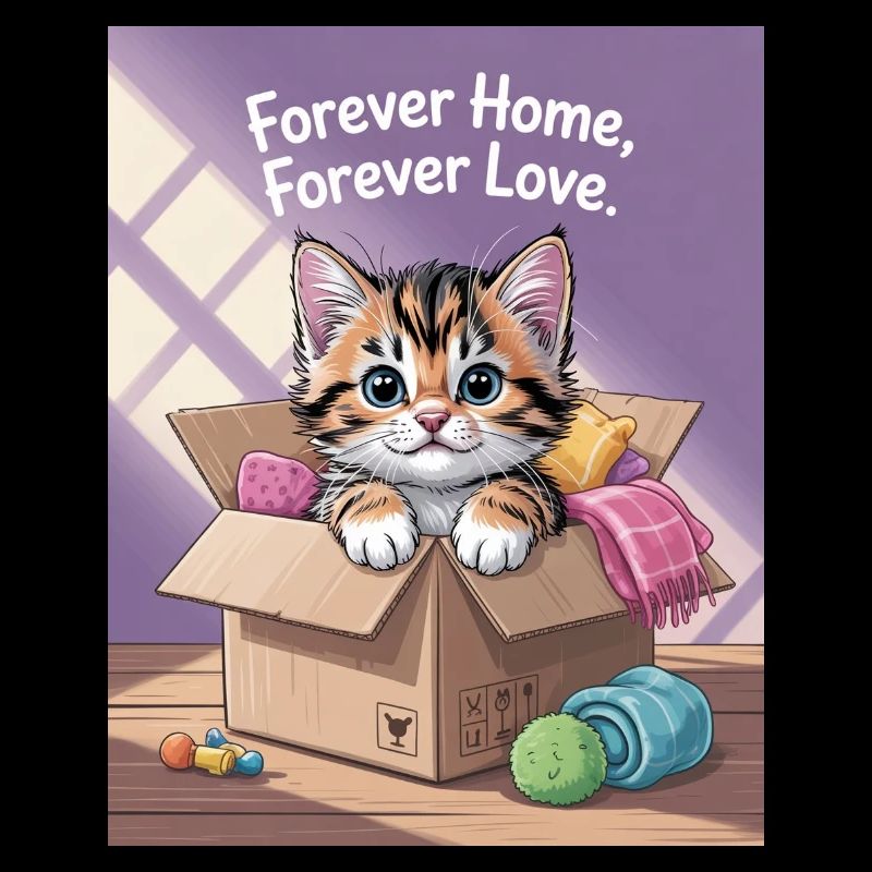 Forever Home Kitten in Box